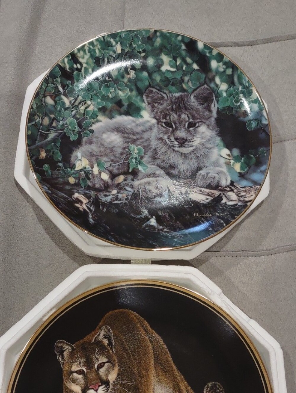 Wildlife Decorative Plates Cat Designs Charles Frace - Picture 6 of 12